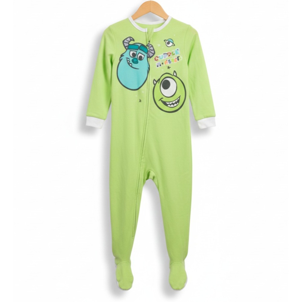 Disney Baby Monsters Inc Mike Wazowski Sulley Romper Footie‎ Pajamas Toddler 12M